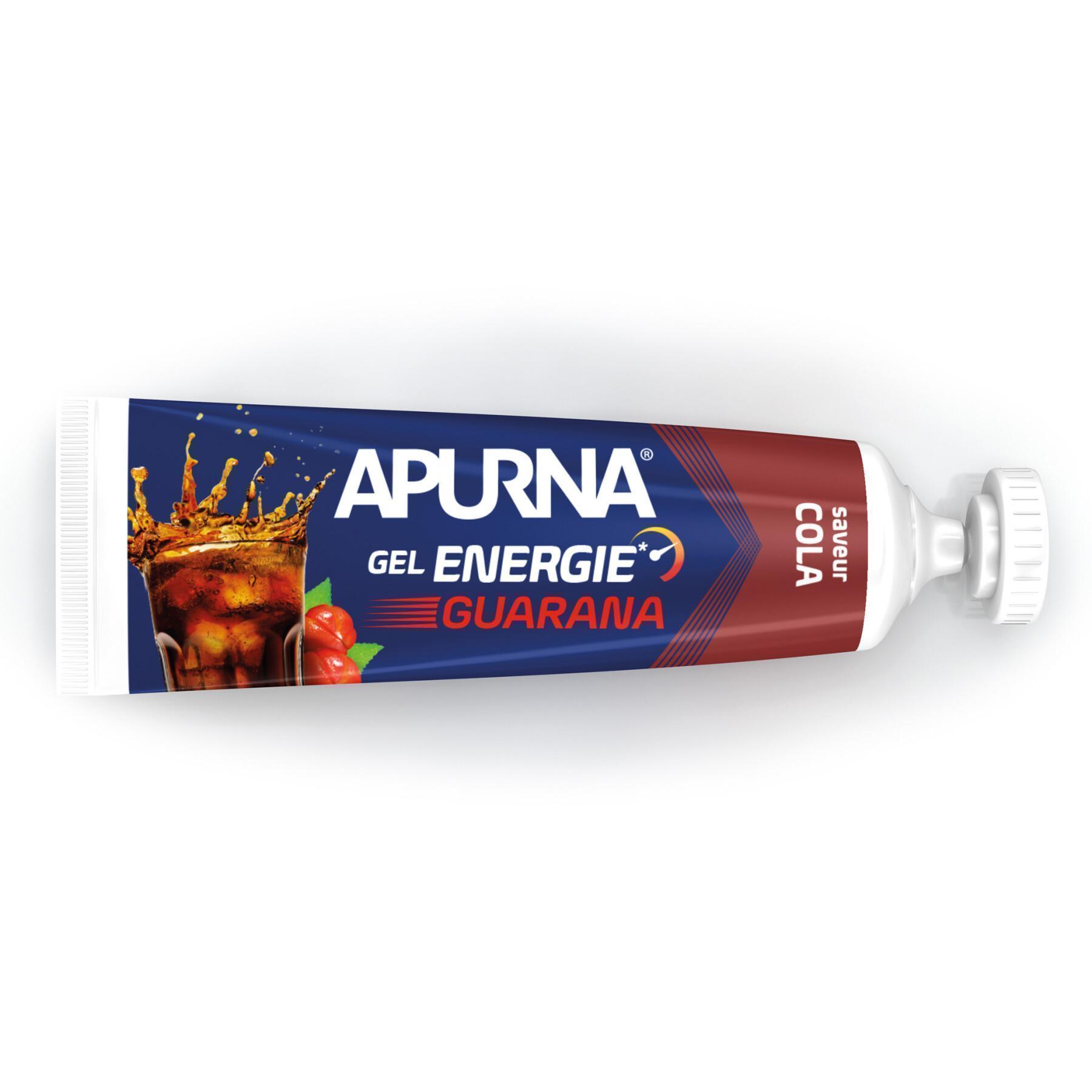 Batch of 25 gels Apurna Energie guarana cola - 35g