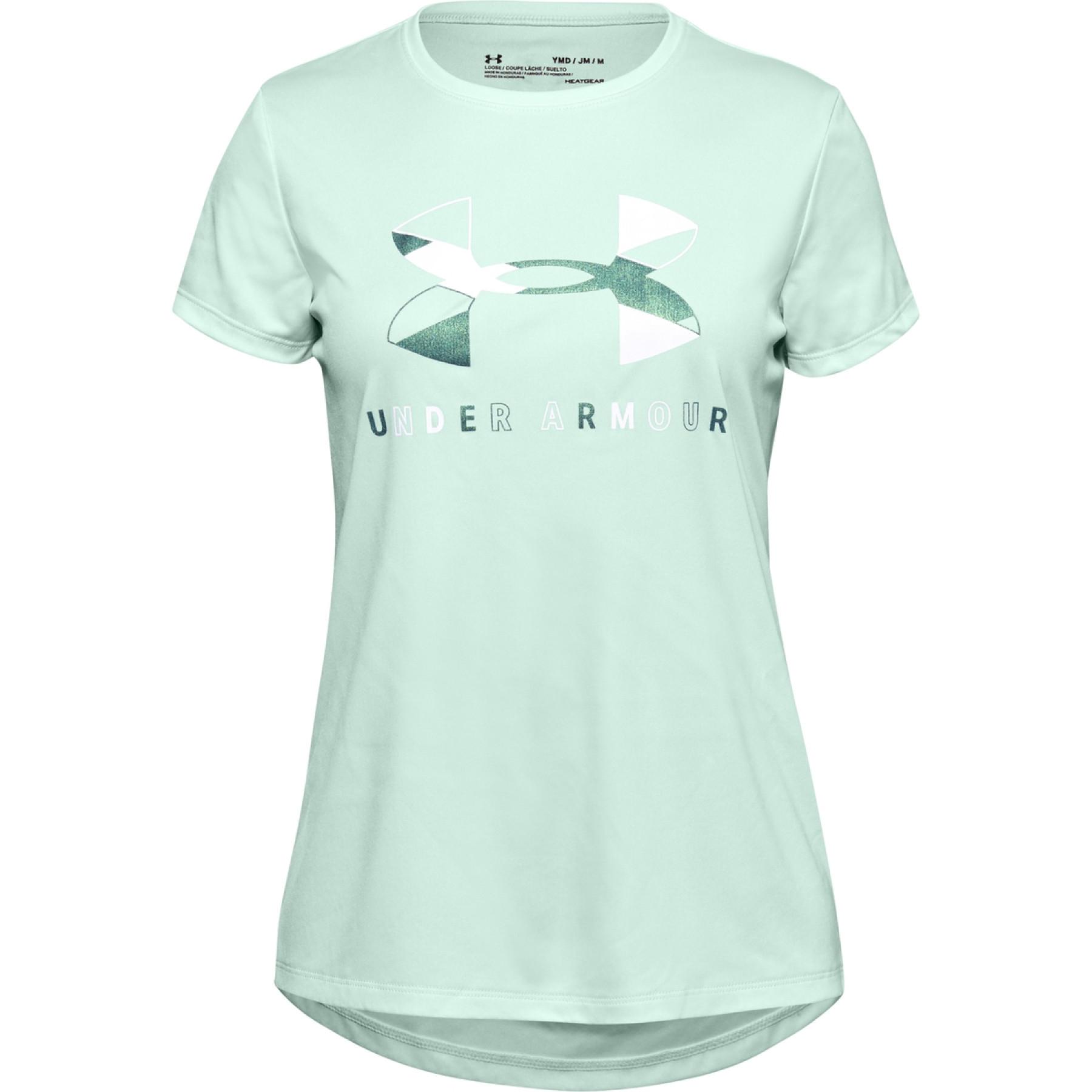 Girl's T-shirt Under Armour à manches courtes Tech Big Logo