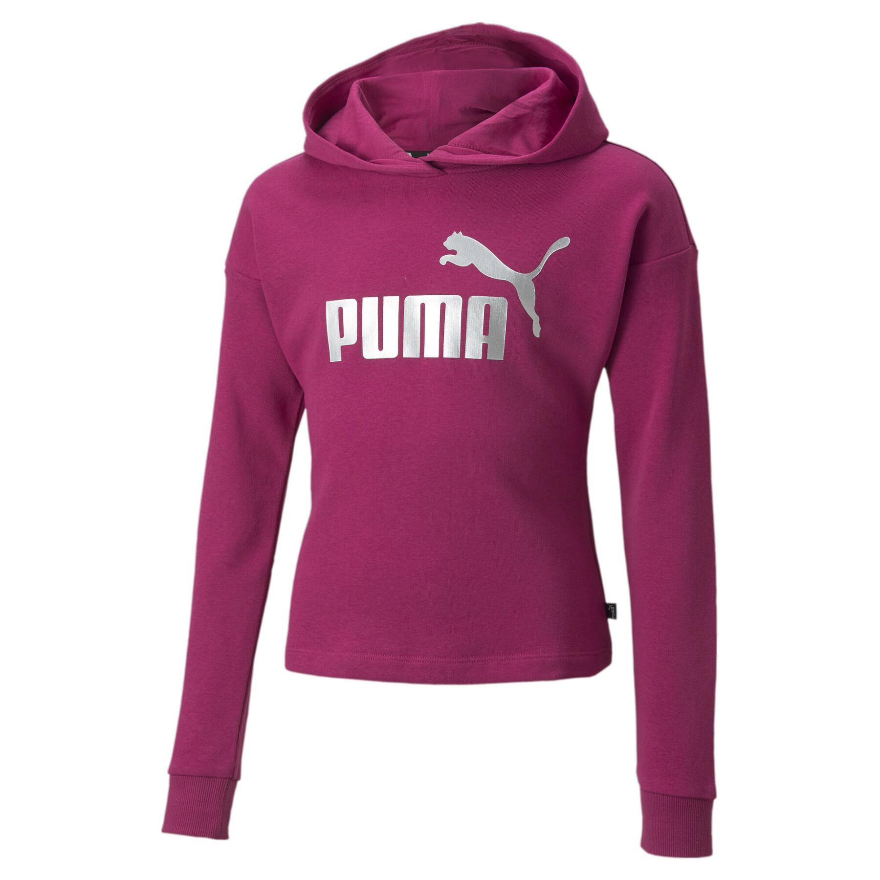 Sweatshirt crop top girl Puma Essentiel Logo