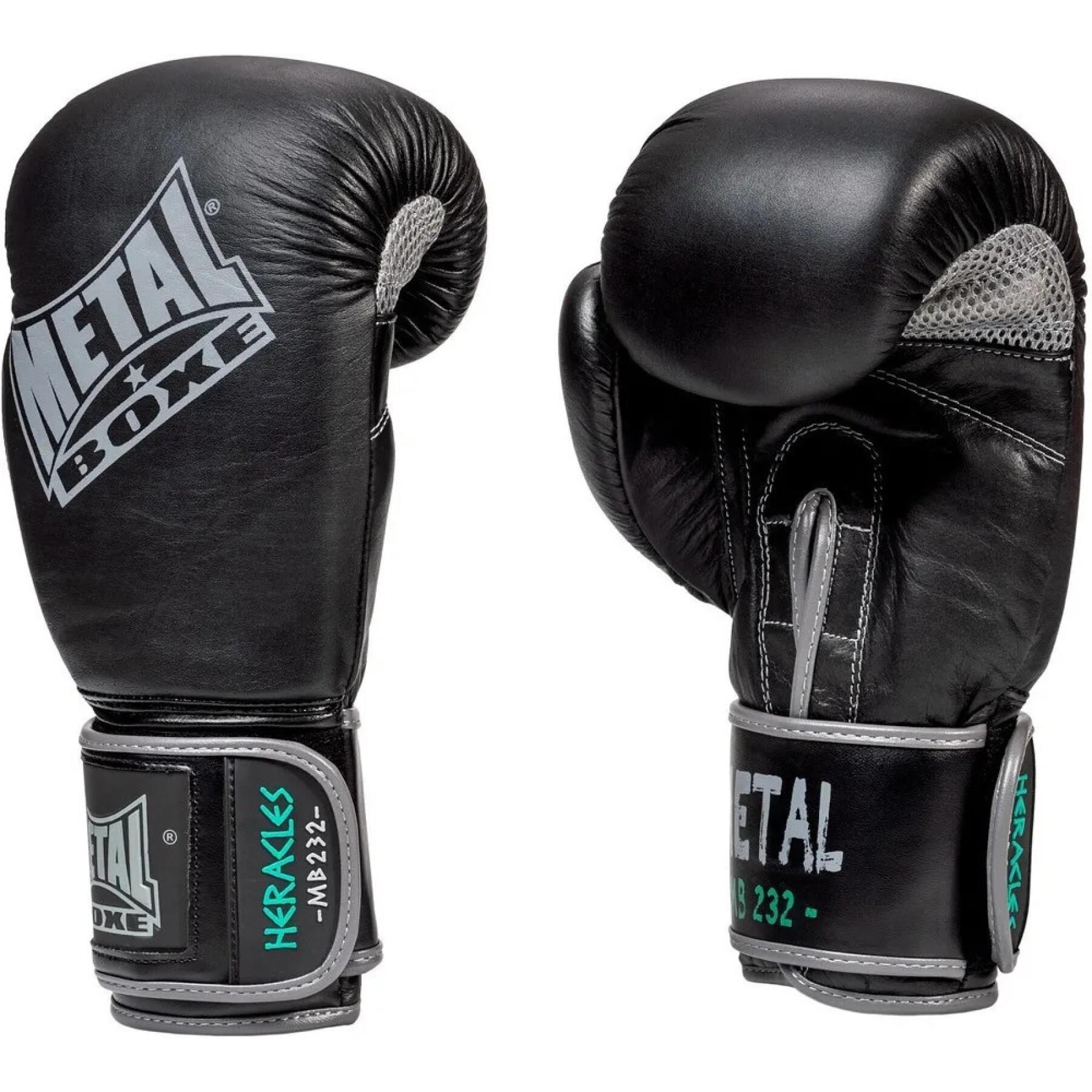 Leather boxing gloves Metal Boxe heracles