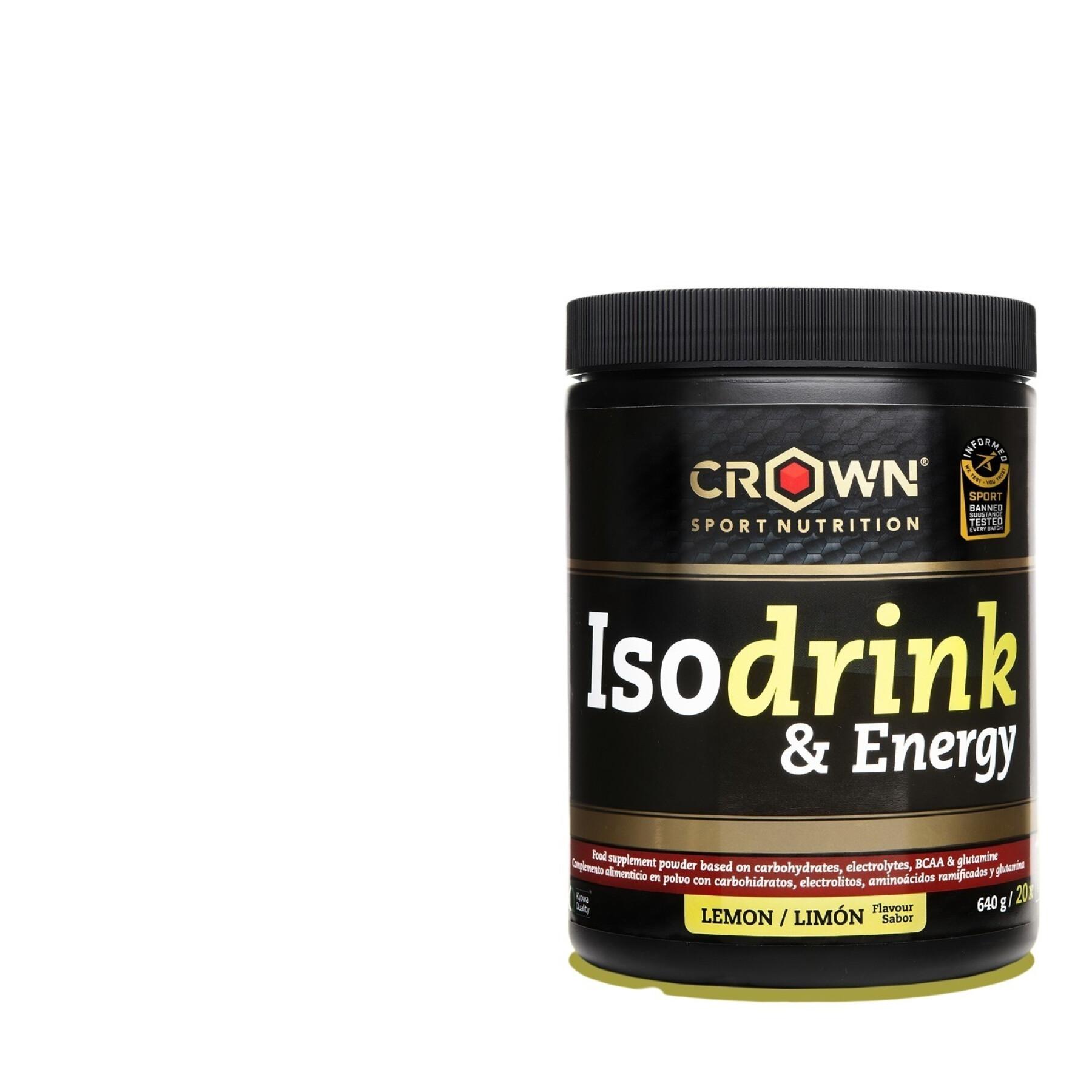 Energy drink Crown Sport Nutrition Isodrink & Energy informed sport - citron - 640 g