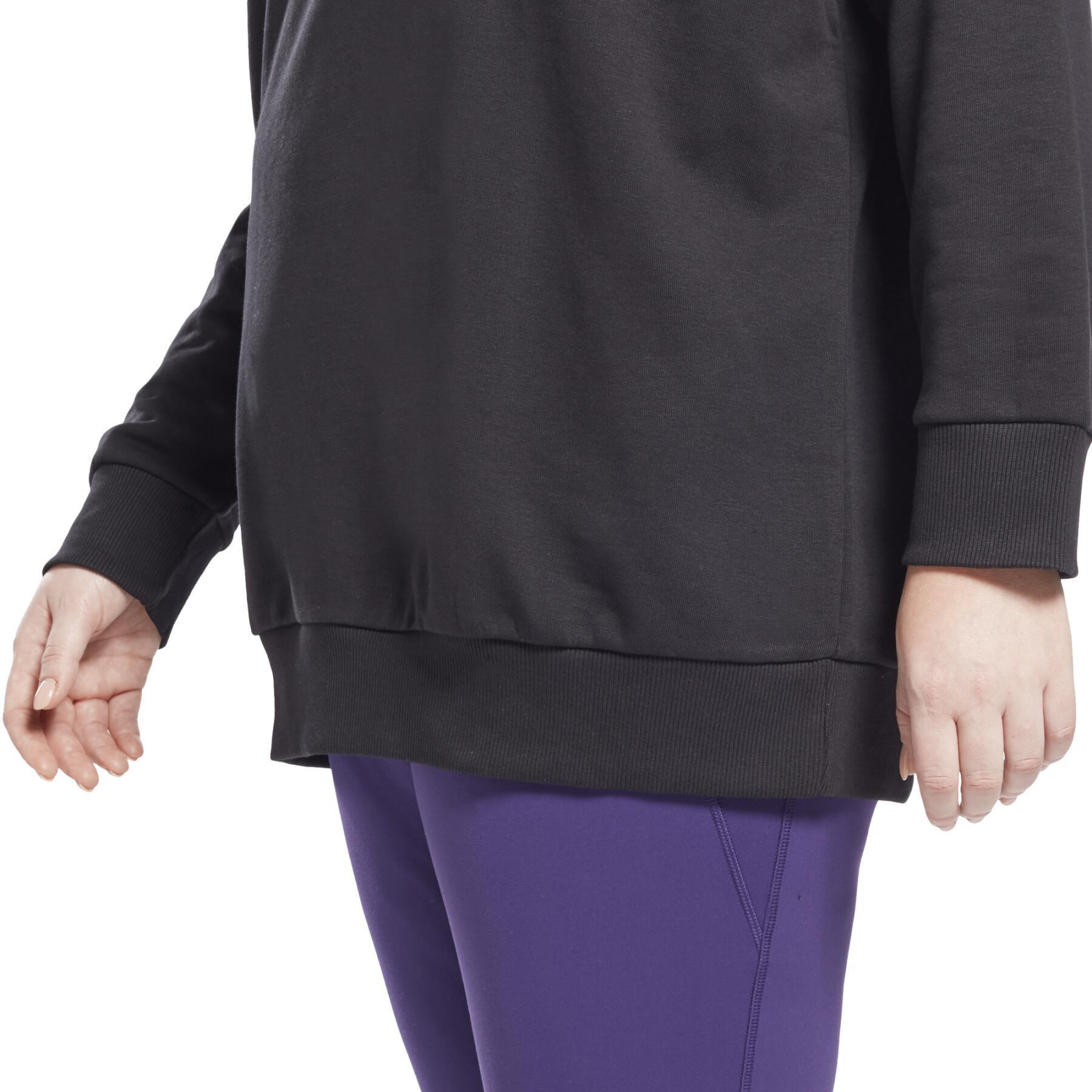 Sweatshirt round neck woman Reebok Identity Logo French Terry (Grandes tailles)