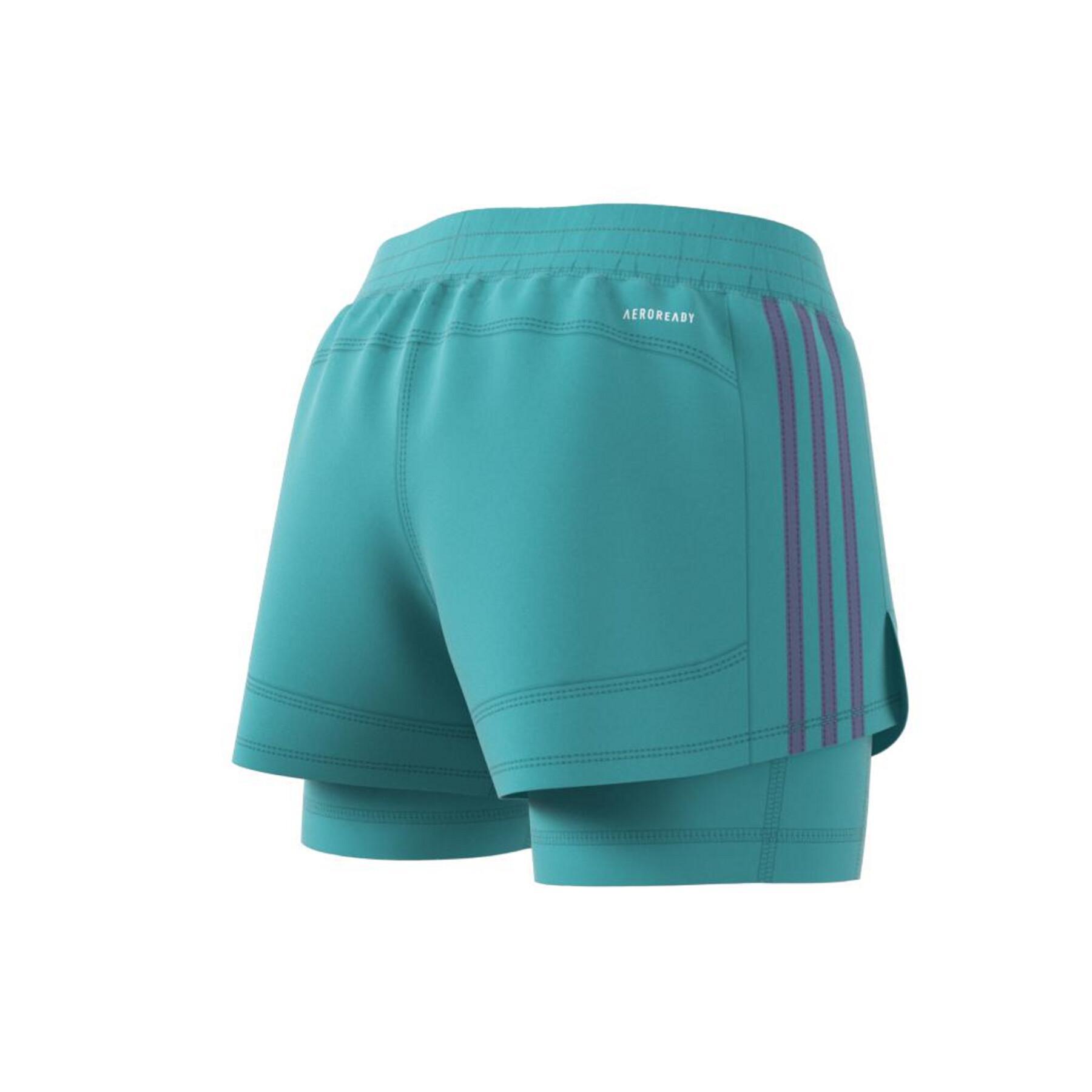 Women's shorts adidas Pacer Woven Two-In-One