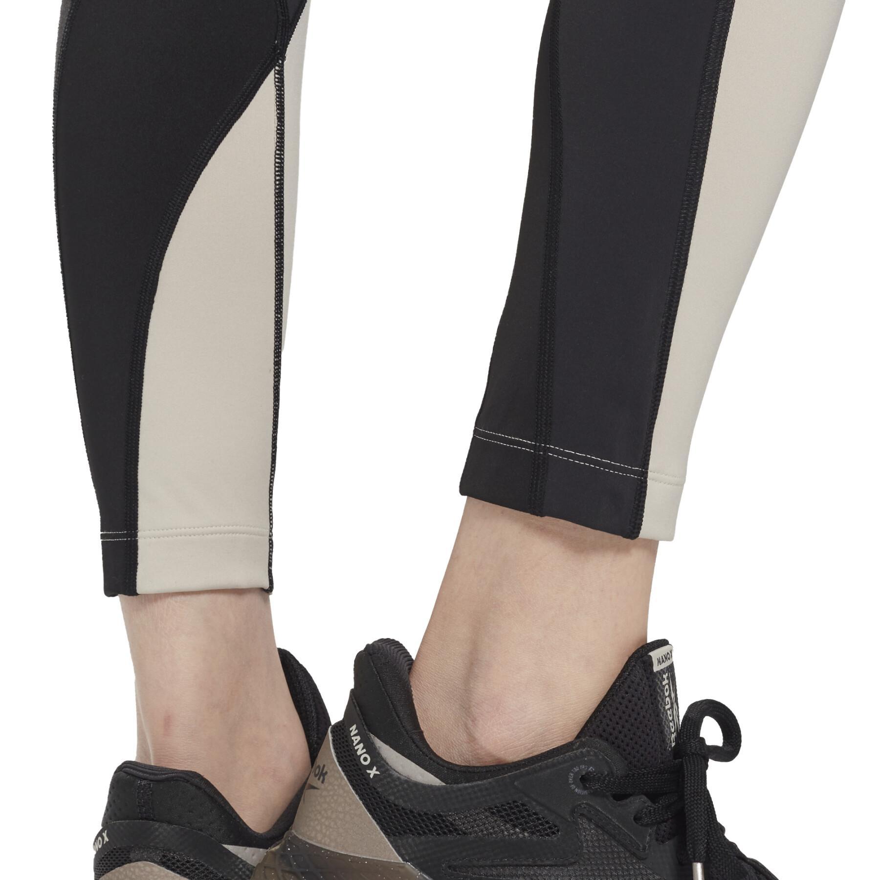 Women's high-waisted leggings Reebok Colorblock Lux
