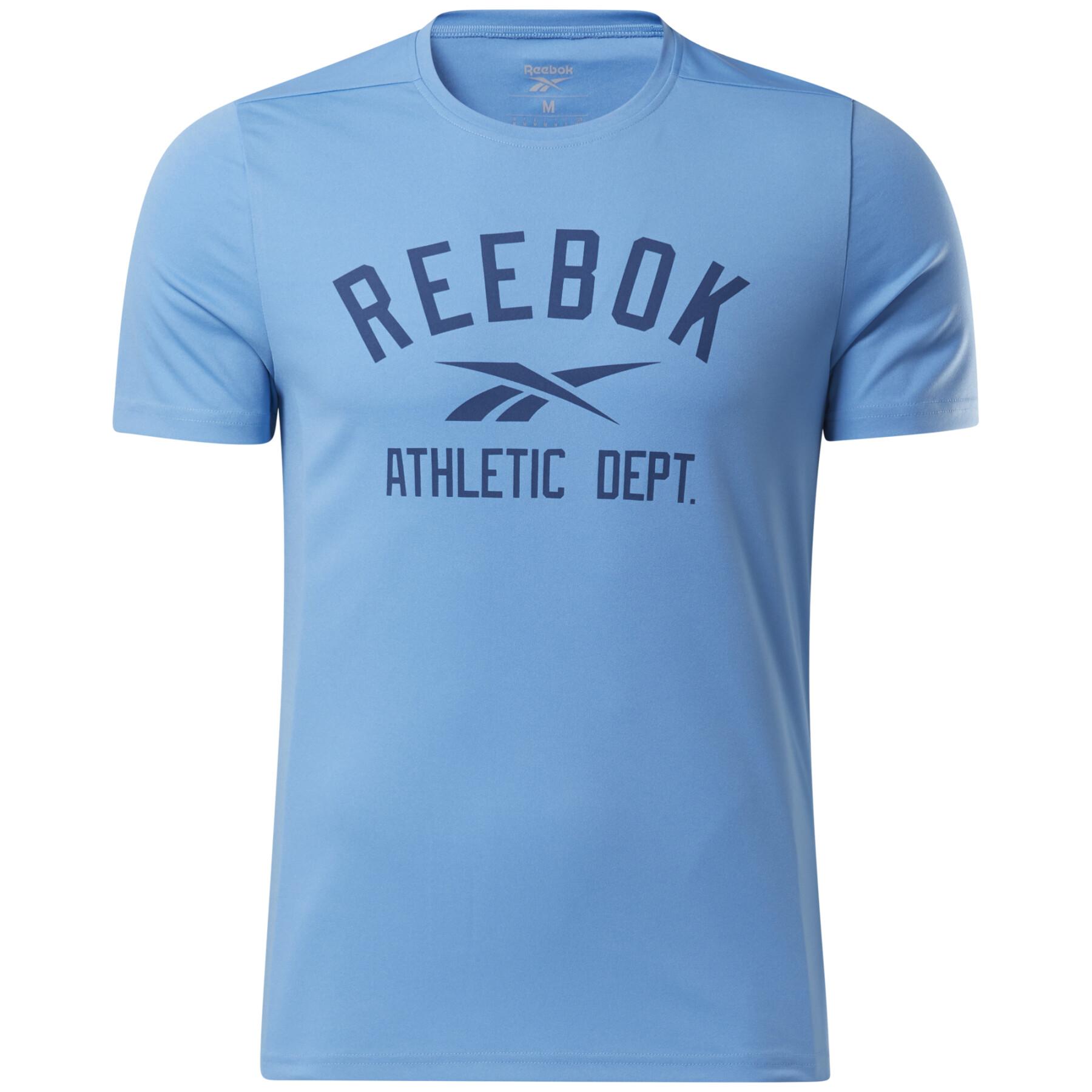 Visita lo Store di ReebokReebok Workout Ready Poly Graphic Short Sleeve T-Shirt Uomo 