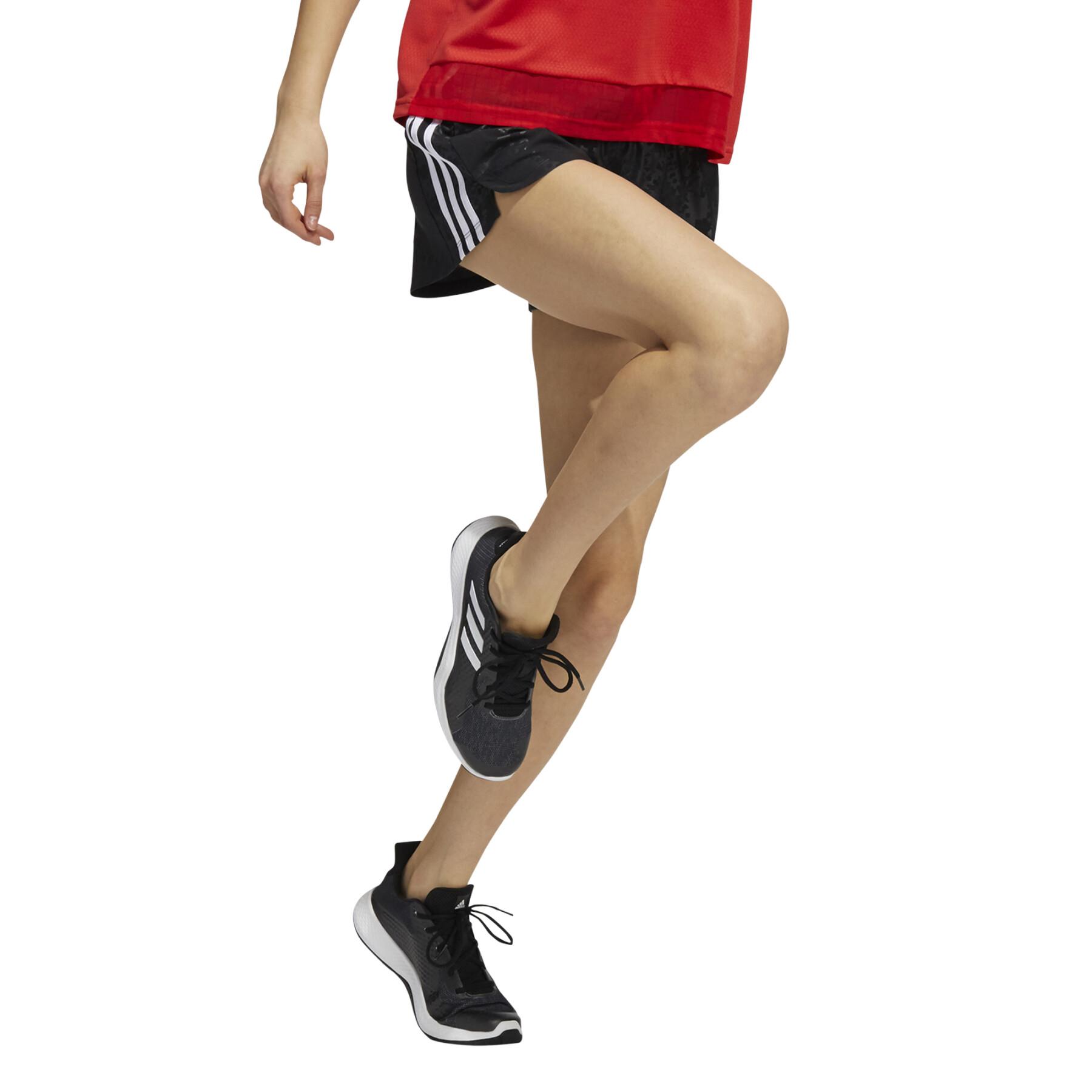 Women's shorts adidas Pacer 3-Stripes Woven Camo