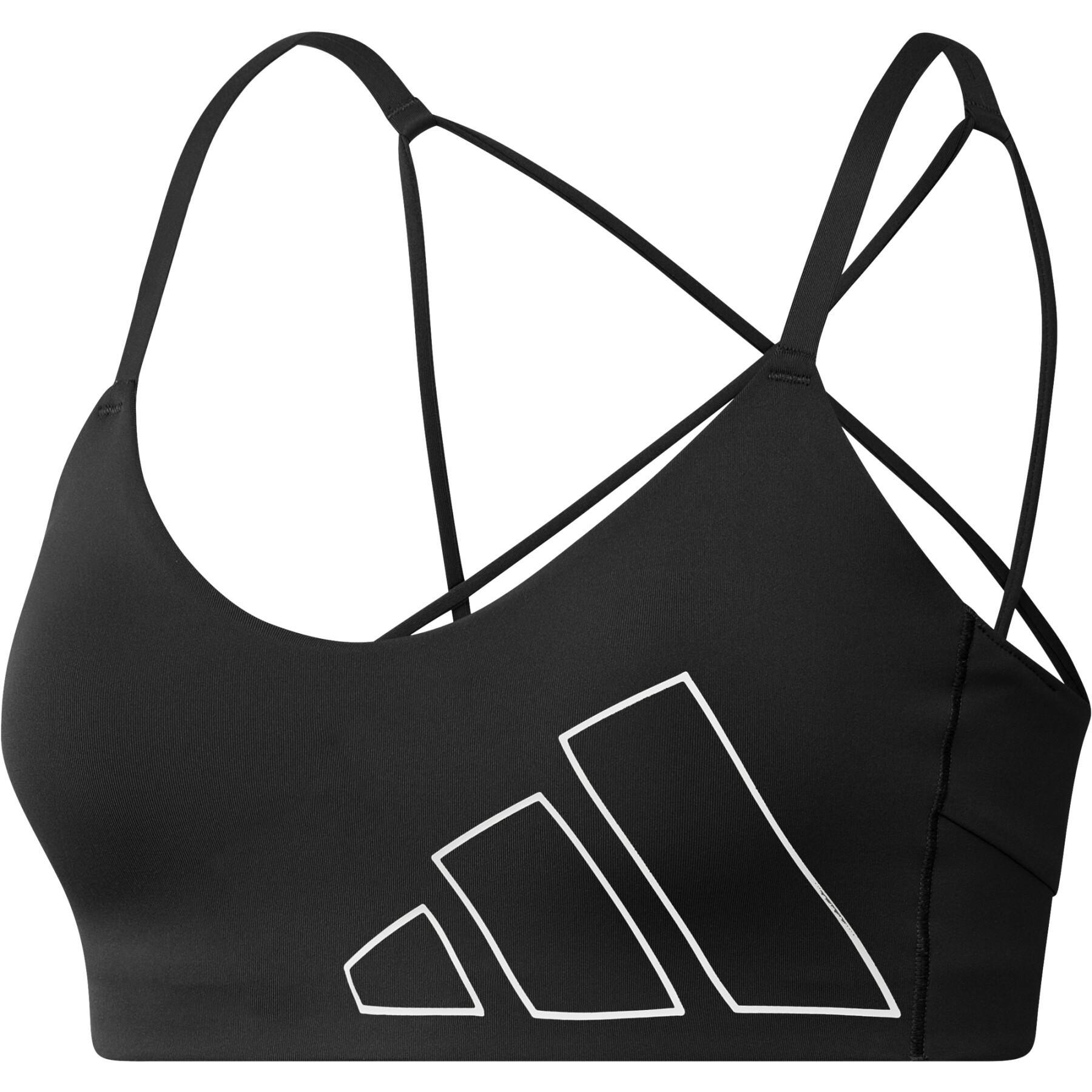 Women's bra adidas Aeroreact Training Light Support Logo