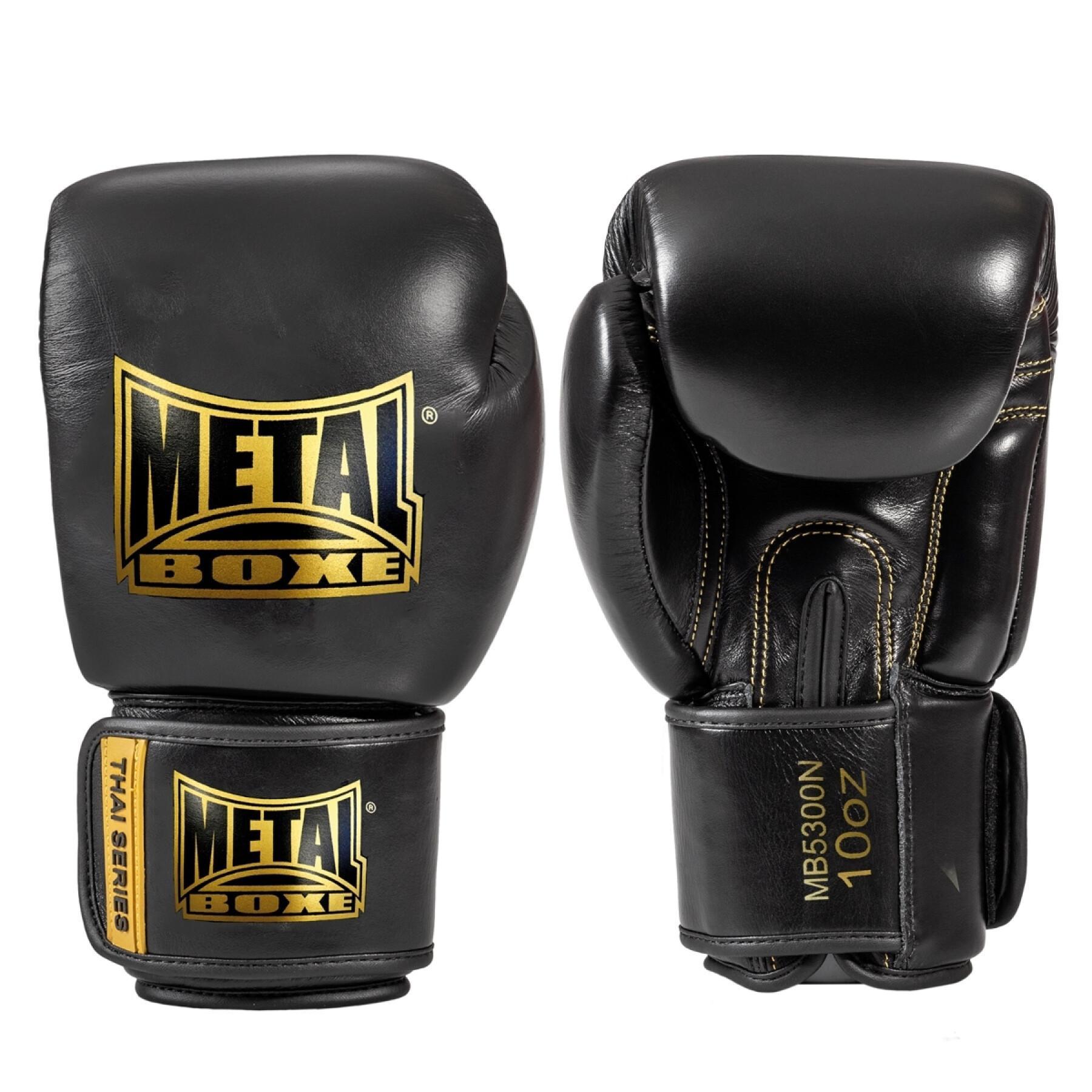 Leather boxing gloves Metal Boxe thai series