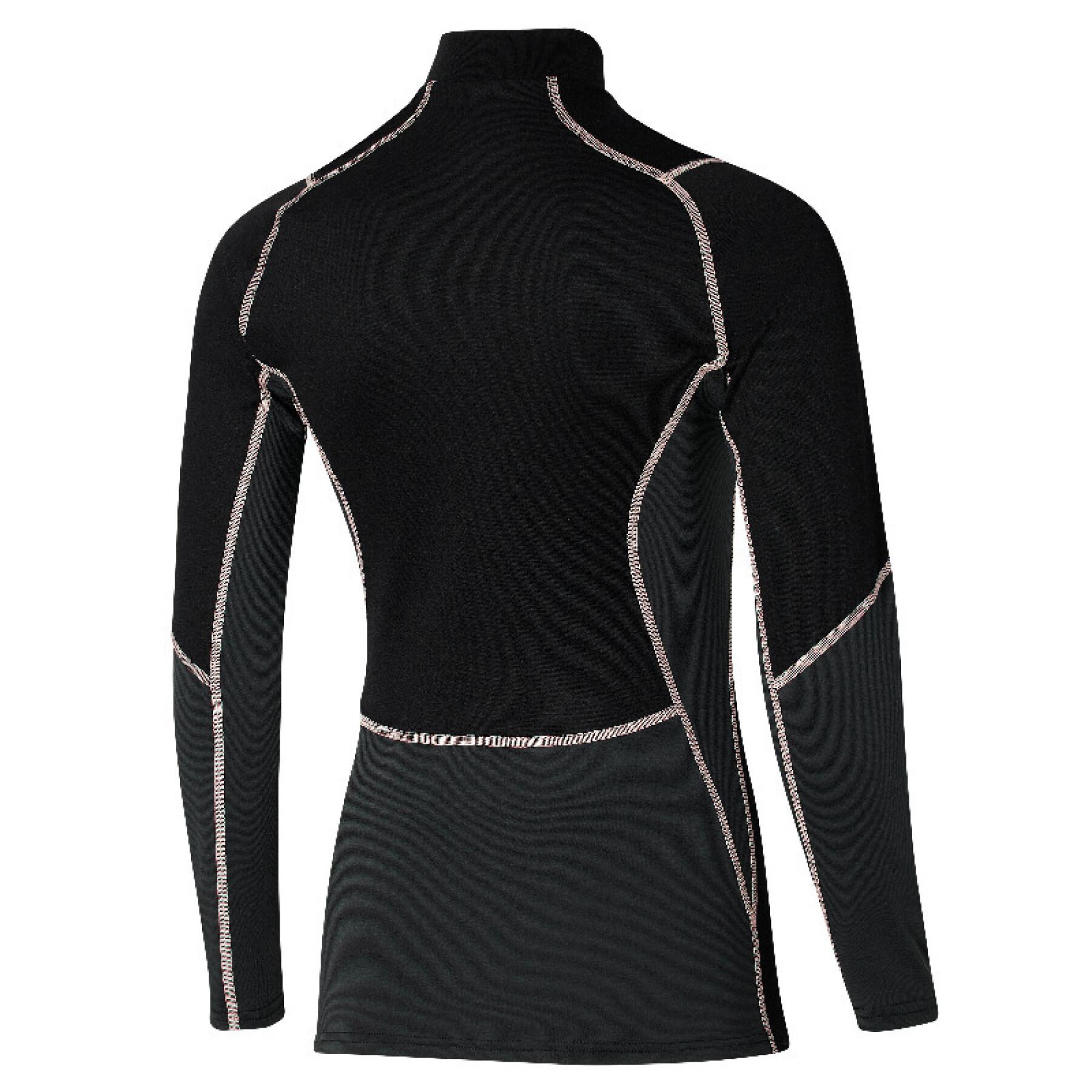 Women's half-zip long-sleeve jersey Mizuno Breath Thermo Merino Wool