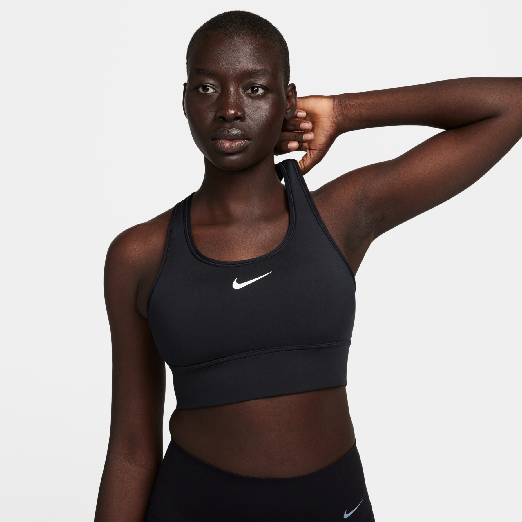 Women's long padded normal support bra Nike Swoosh