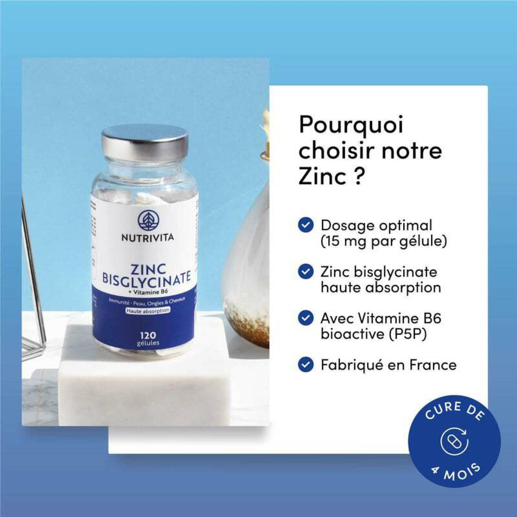 Zinc b6 food supplement - 120 capsules Nutrivita