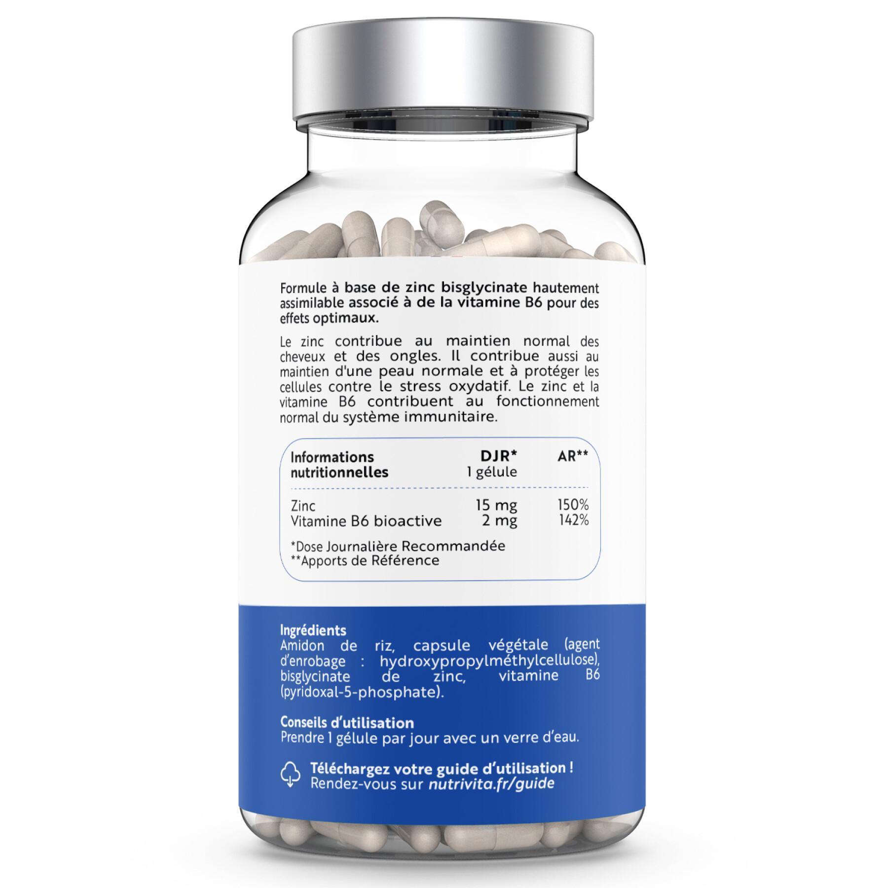 Zinc b6 food supplement - 120 capsules Nutrivita