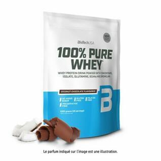 Lot of 10 bags of 100% pure whey protein Biotech USA - Noix de coco-chocolat - 1kg