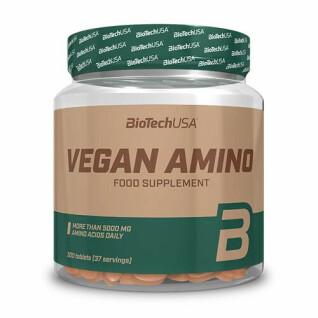 Batch of 10 jars of amino acids Biotech USA vegan amino - 300 comp