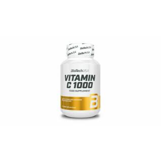 Lot of 12 jars of vitamin c Biotech USA 1000 bioflavonoïdes - 30 Comp