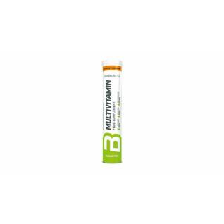 Lot of 12 tubes of effervescent multivitamin tablets Biotech USA - Orange - 20 comp