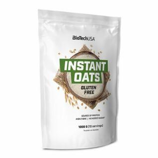 Pack of 10 bags of gluten free instant oat snacks Biotech USA - Chocolate - 1kg