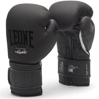 Black and white boxing gloves Leone 10 oz