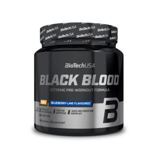 Pack of 10 jars of booster Biotech USA black blood nox + - Myrtille-lime - 330g