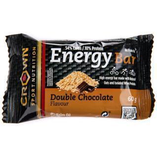 Lot of 12 nutrition bars Crown Sport Nutrition Energy - double chocolat - 60 g