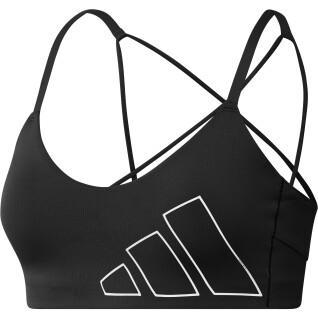 Women's bra adidas Aeroreact Training Light Support Logo