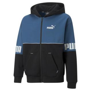 Full zip sweatshirt for kids Puma Power Colorblock FL B
