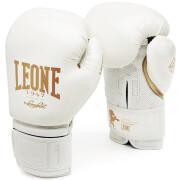 Black and white boxing gloves Leone 16 oz