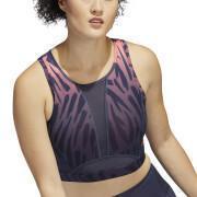 Women's bra adidas Training Light-Support Long-Line Tiger-Print