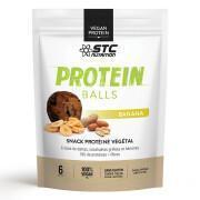 Display of 8 bags of 6 protein balls STC Nutrition Banana